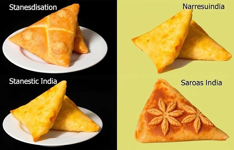 Samosas Sprint - Regional Samosa Varieties Samosas Sprint regional variations showing different types of samosas from across India
